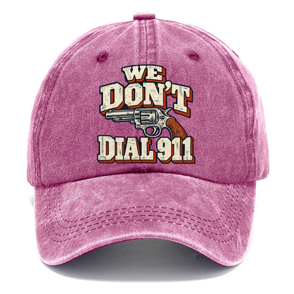 Woodtype Broadsheet We Don't Dial 911 Classic Cap – Dusty Rose