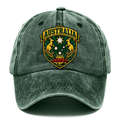 Australia Retro Badge Country Logos Classic Cap – Forest Mist