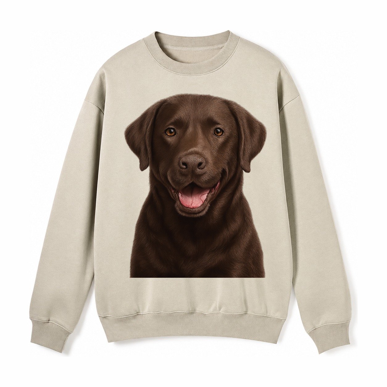 Labrador Friendly Family Fleece Sweatshirt – Light Khaki