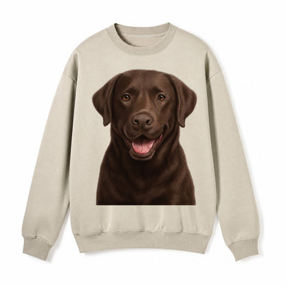 Labrador Friendly Family Fleece Sweatshirt – Light Khaki