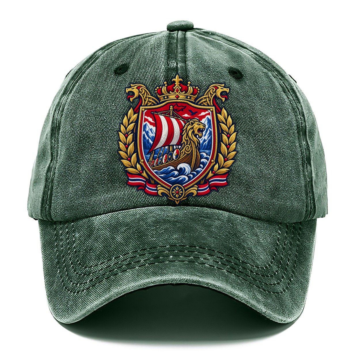 Norway Heraldic Crest Country Logos Classic Cap – Forest Mist
