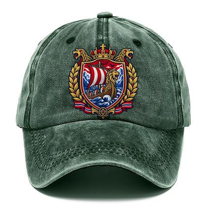 Norway Heraldic Crest Country Logos Classic Cap – Forest Mist