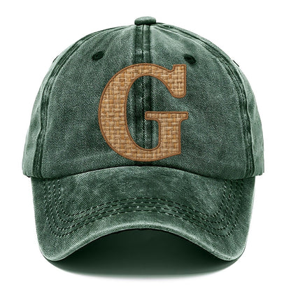 Woven Tweed G Monogram Classic Cap – Forest Mist