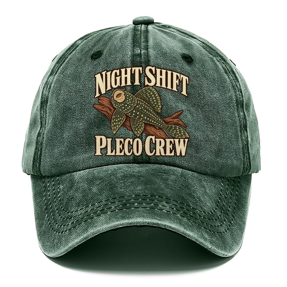 Night Shift Pleco Crew Aquarium Keeping Classic Cap – Forest Mist