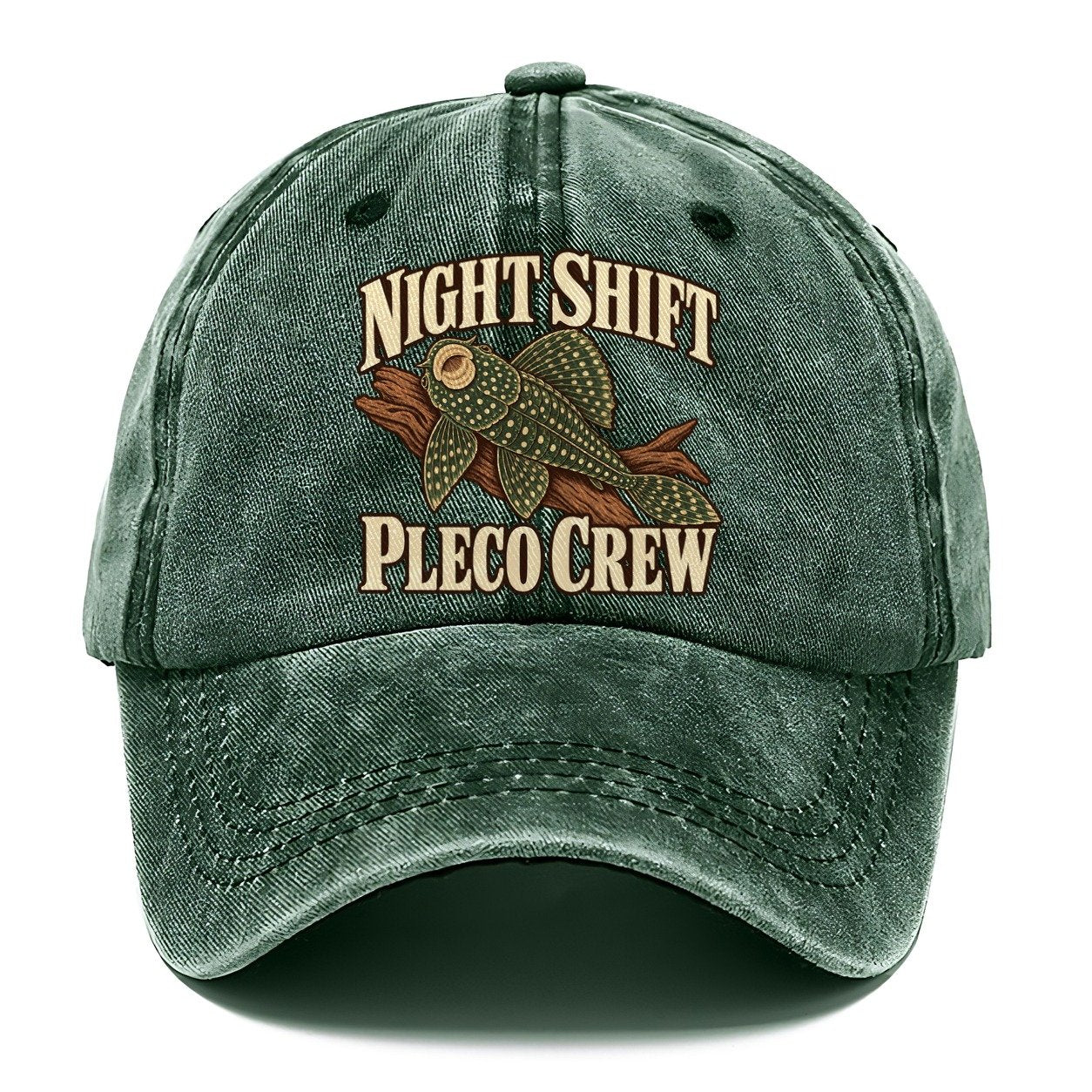 Night Shift Pleco Crew Aquarium Keeping Classic Cap – Forest Mist