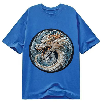 Dragon Zodiac Sign Classic T-shirt – Blue