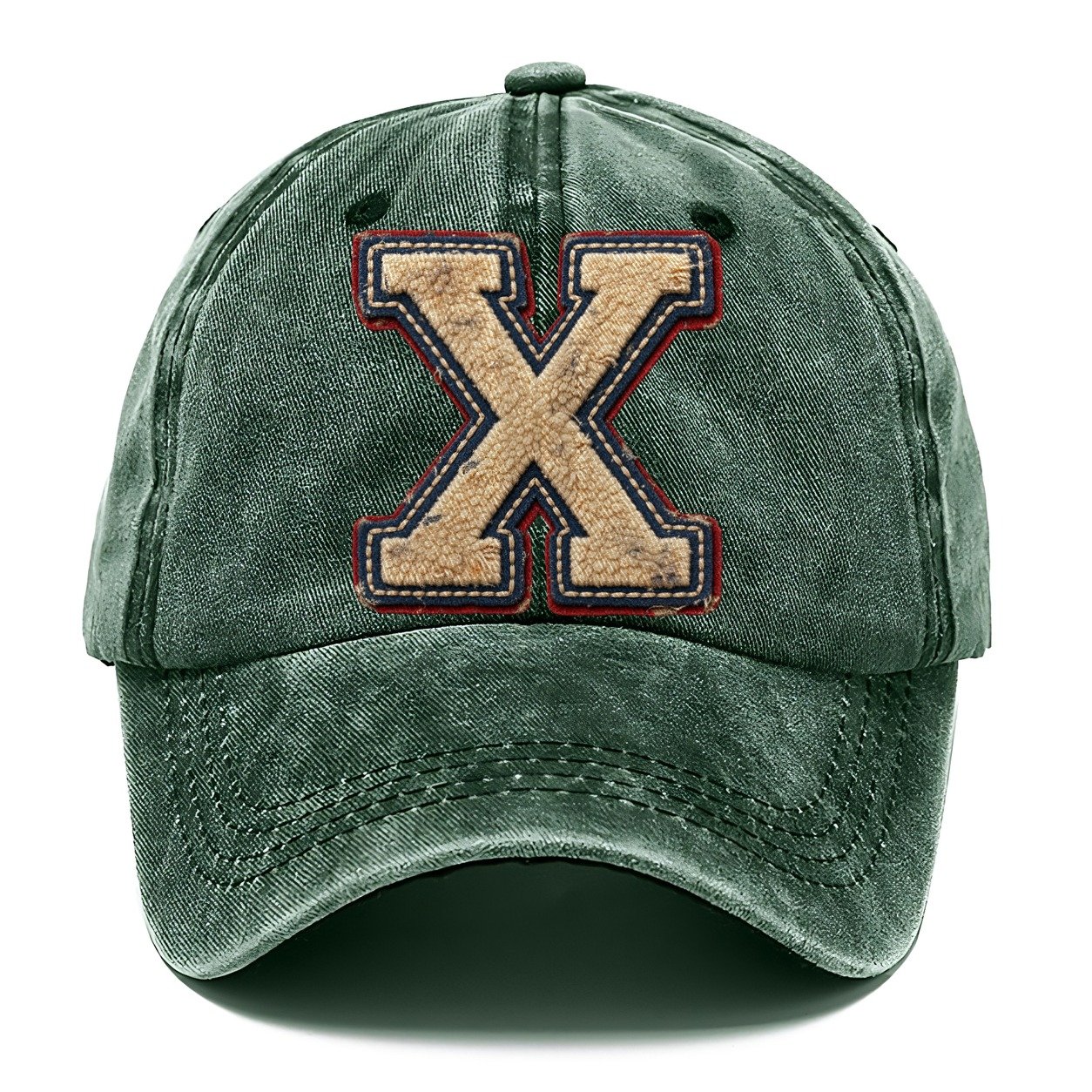 Varsity Chenille X Monogram Classic Cap – Forest Mist