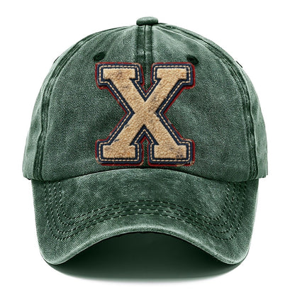 Varsity Chenille X Monogram Classic Cap – Forest Mist