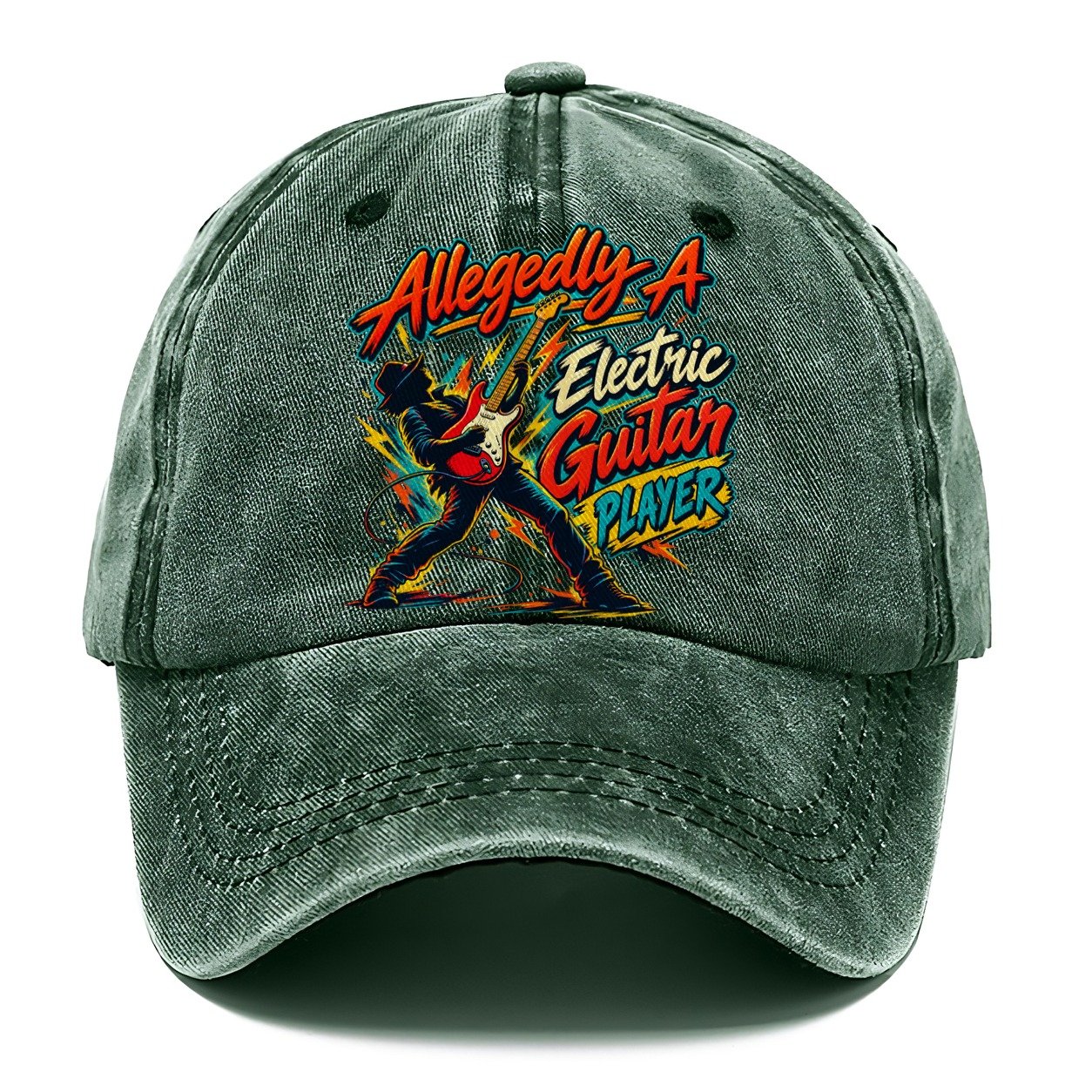 Allegedly A Electric Guitar Player Music Instruments Classic Cap – Forest Mist