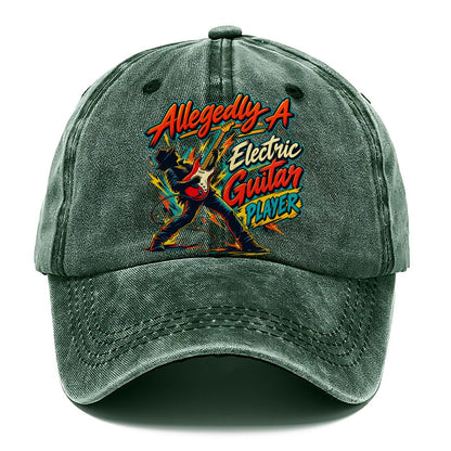 Allegedly A Electric Guitar Player Music Instruments Classic Cap – Forest Mist