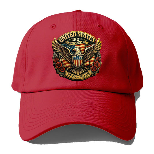 Us 250Th Medallion Baseball Cap – Red