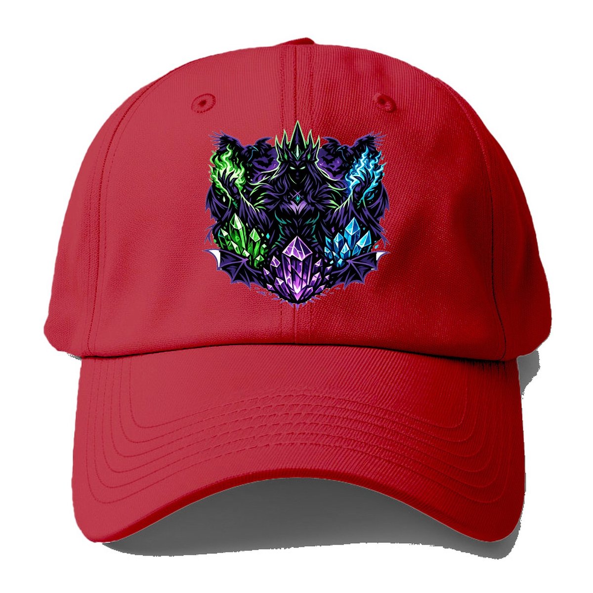 Dark Sorceress Crystal Baseball Cap – Red