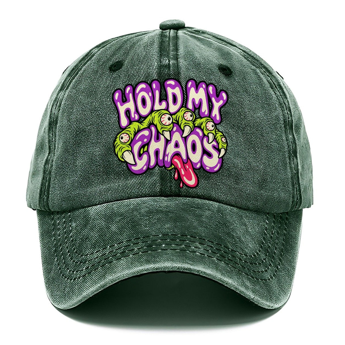 Hold My Chaos Crazy Styles Classic Cap – Forest Mist