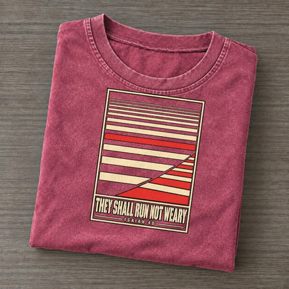 They Shall Run Not Weary Pit Board Parables Vintage T-shirt – Raspberry