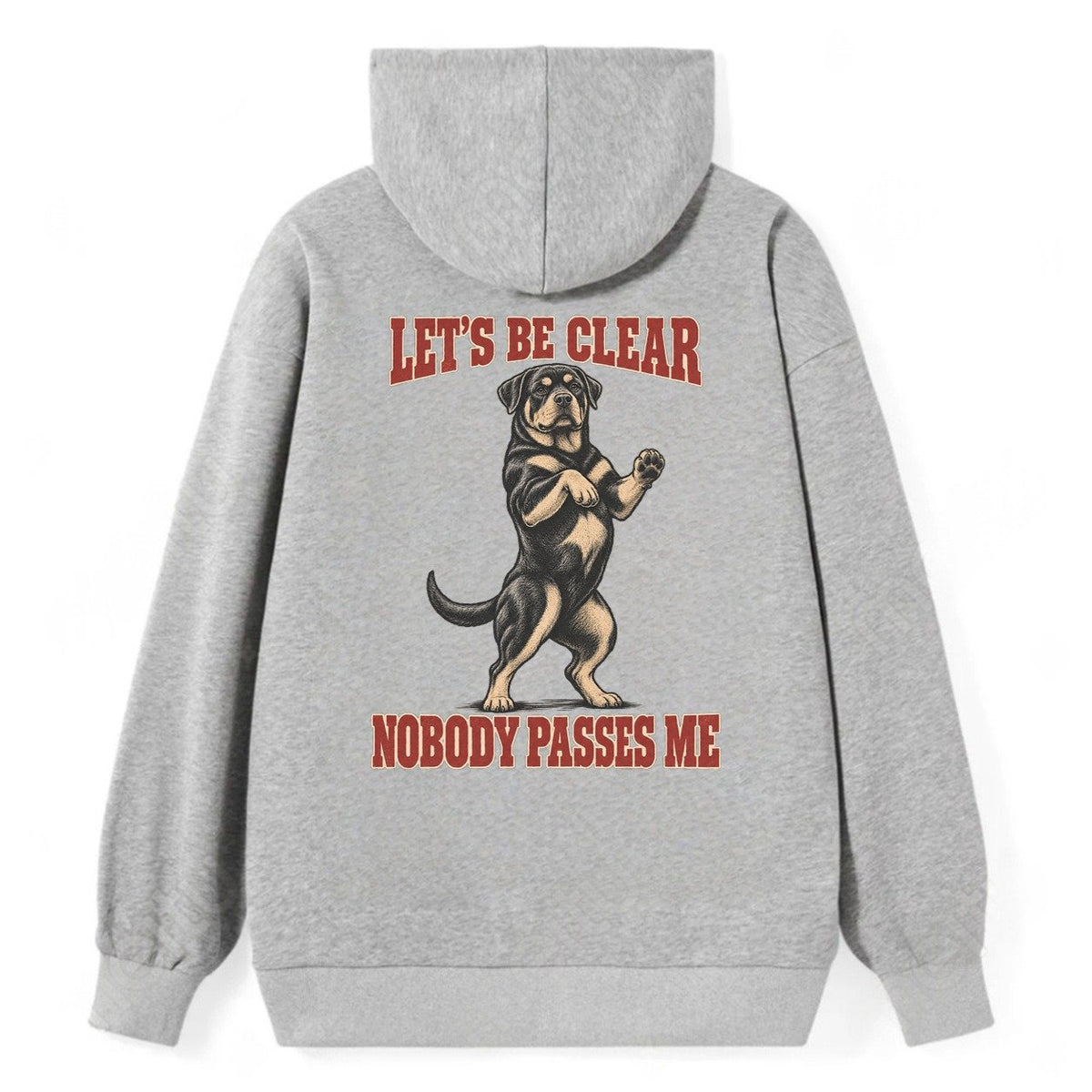 Rottweiler Dog Declarations Classic Pullover Hoodie – Grey