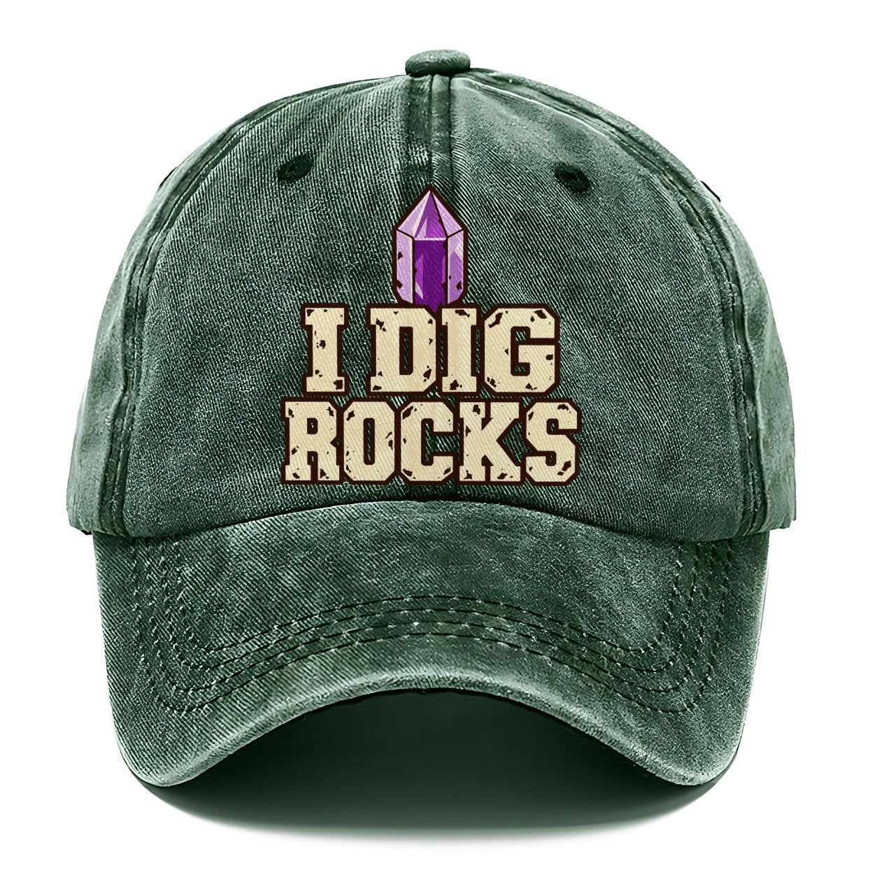 I Dig Rocks Rocks And Minerals Classic Cap – Forest Mist