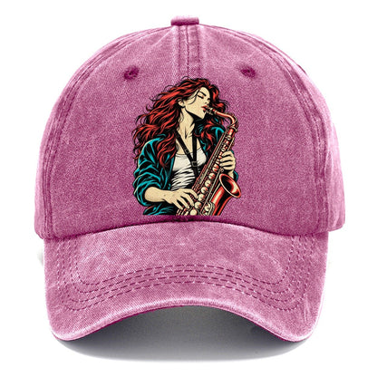 Red-Haired Saxophonist Classic Cap – Dusty Rose