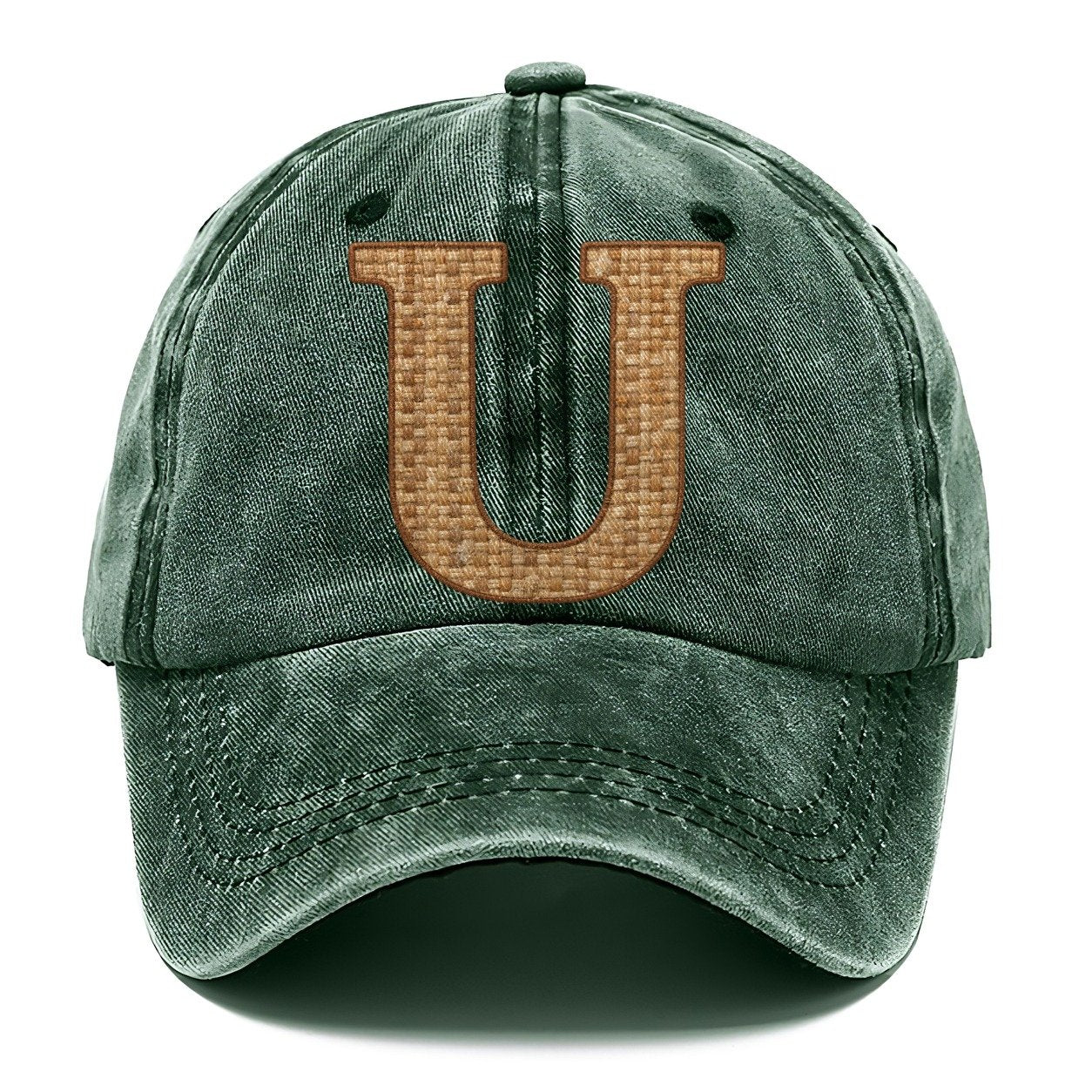 Woven Tweed U Monogram Classic Cap – Forest Mist