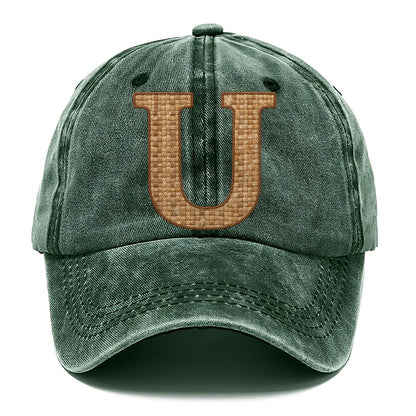 Woven Tweed U Monogram Classic Cap – Forest Mist