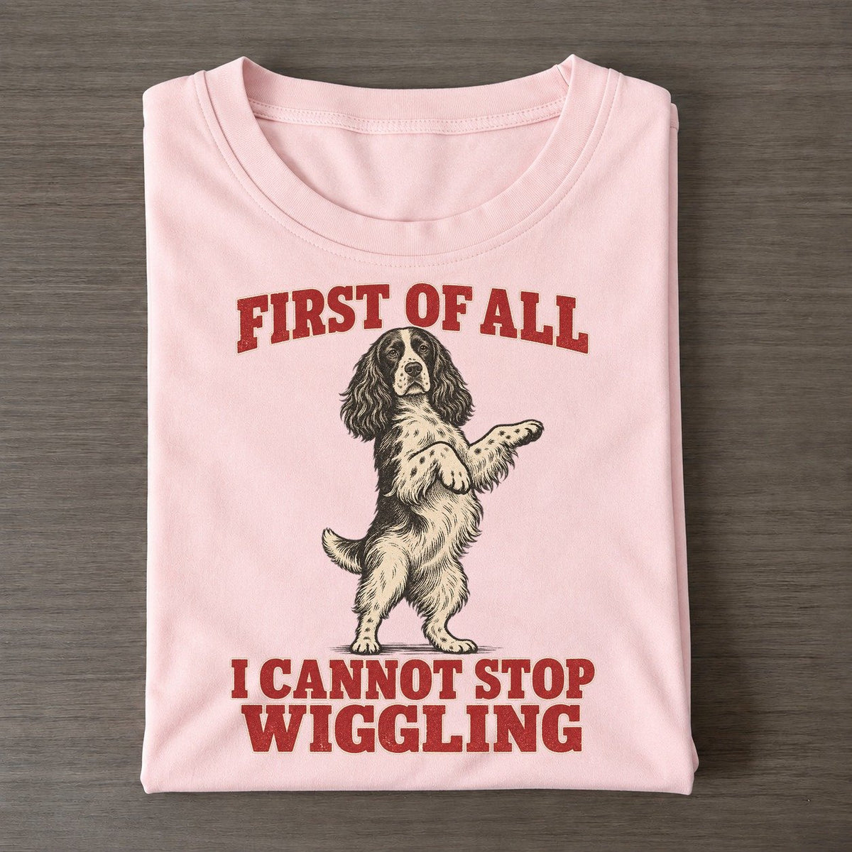 English Springer Spaniel Dog Declarations Classic T-shirt – Pink