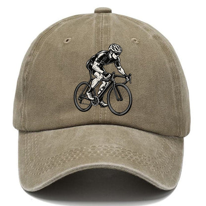 Road Cyclist Out Of Saddle Global Sports Ink Figures Classic Cap – Warm Sand