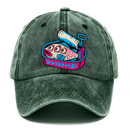 Three Eyed Sardine Tin Crazy Styles Classic Cap – Forest Mist