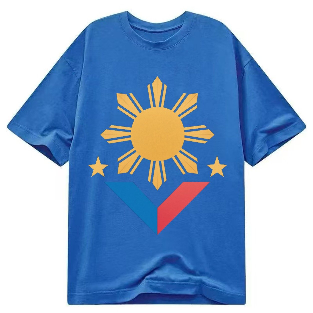 Philippines Flag Sun And Classic T-shirt – Blue