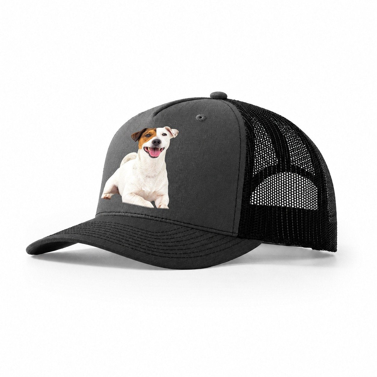 Jack Russell Terrier Dog Trucker Hat – Dark Grey-Black