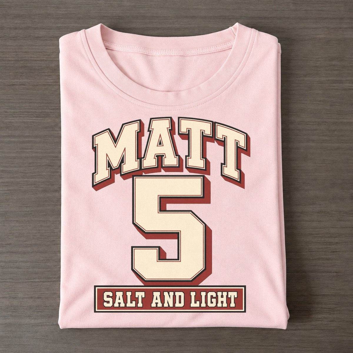 Matthew 5 Varsity Chapel Varsity Classic T-shirt – Pink
