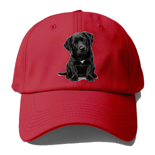 Black Puppy Baseball Cap – Red