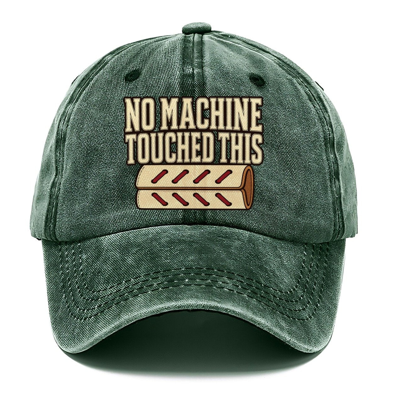 No Machine Touched This Leathercraft Classic Cap – Forest Mist