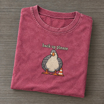 Back Up Please Strongly Worded Vintage T-shirt – Raspberry