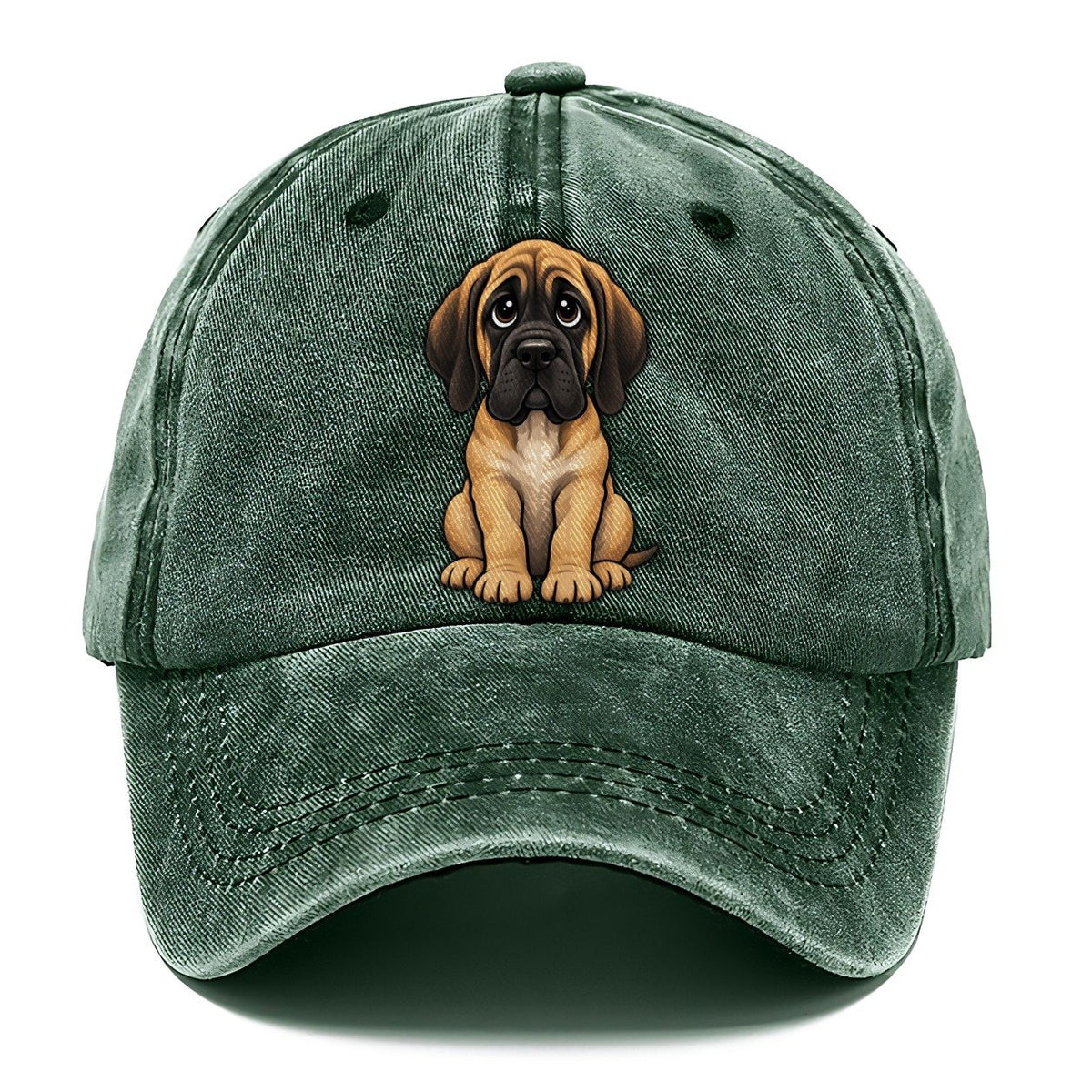 English Mastiff Sitting Sweetheart Classic Cap – Forest Mist