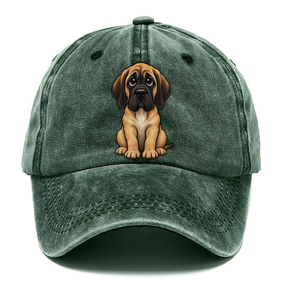 English Mastiff Sitting Sweetheart Classic Cap – Forest Mist