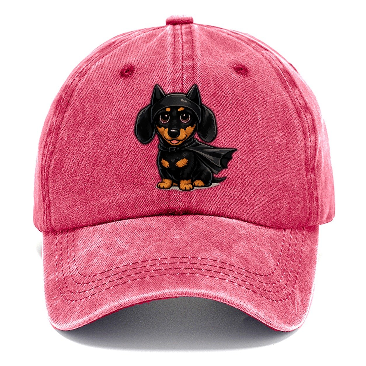 Dachshund Dark Knight Classic Cap – Pomegranate Blush