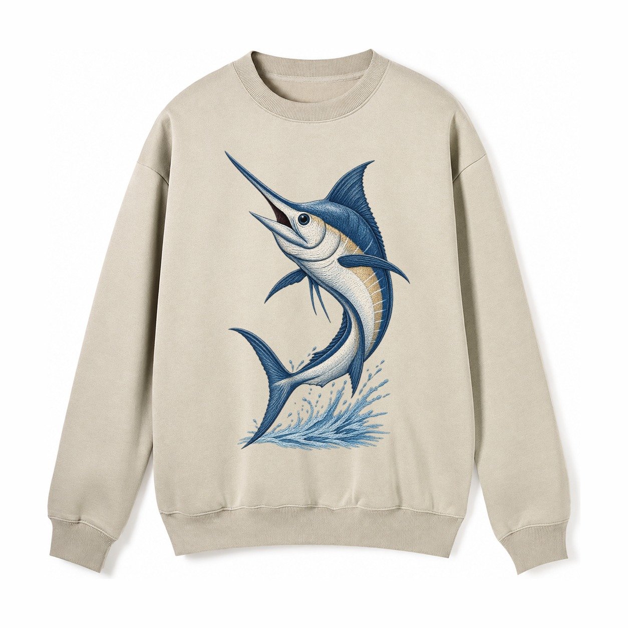 Marlins Majesty Fleece Sweatshirt – Light Khaki