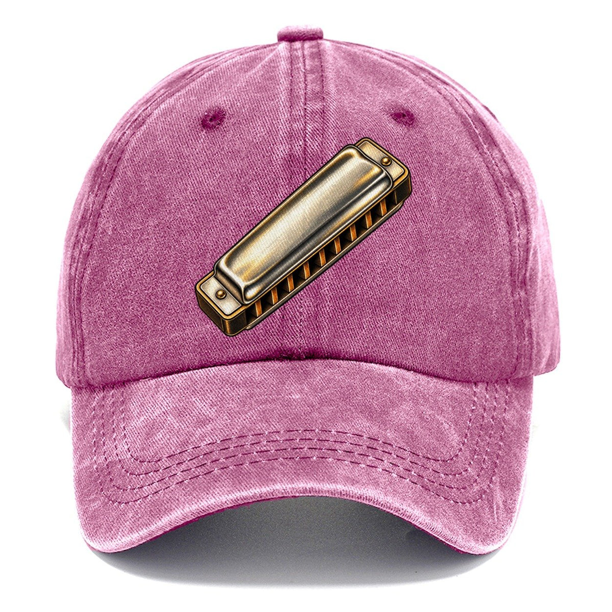 Chrome Harmonica Upright Angle Pastimes Companions Classic Cap – Dusty Rose