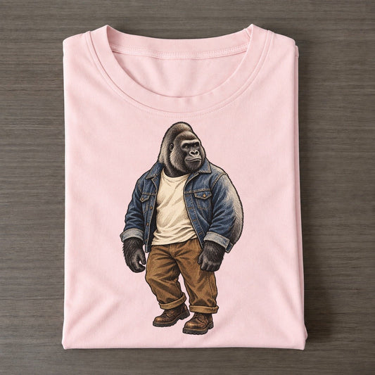 Silverback Gorilla Wardrobe Portrait Wild Wardrobe Portraits Classic T-shirt – Pink