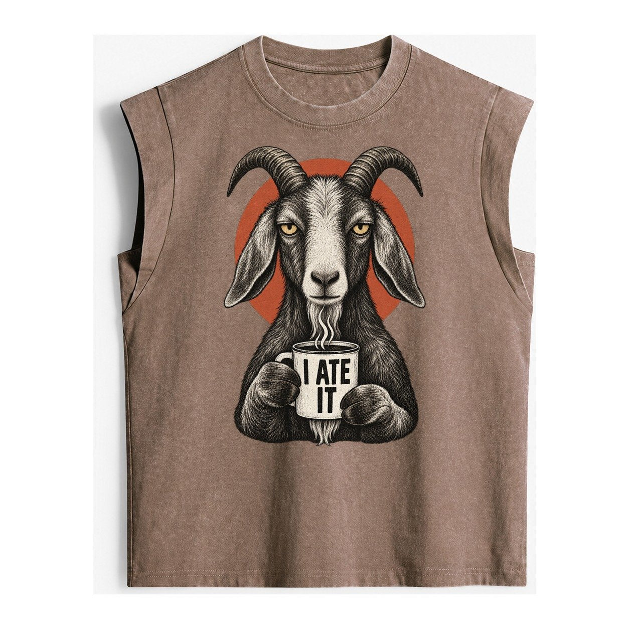 Goat Mug Truths Vintage Washed Tank – Brown