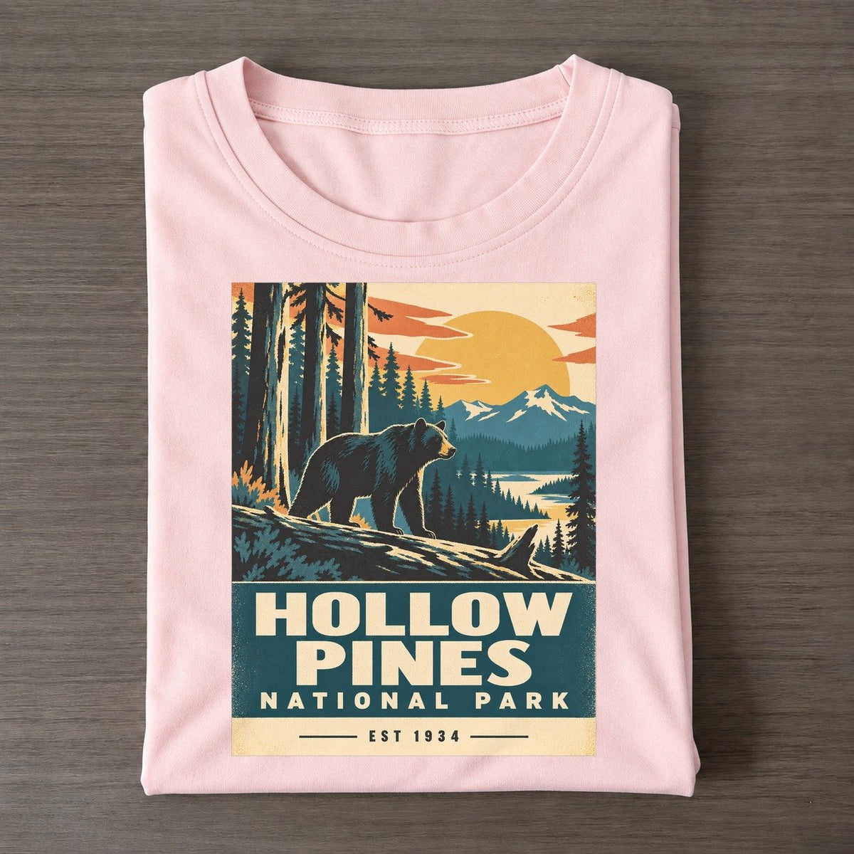Hollow Pines Nowhere National Parks Classic T-shirt – Pink