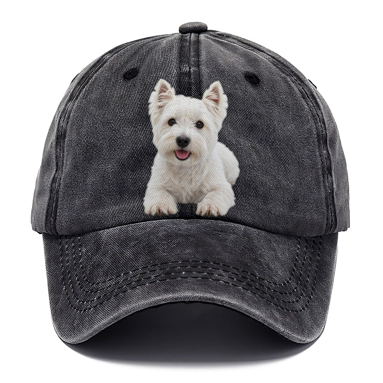 West Highland White Terrier Westie Lying Down Top Breeds Classic Cap – Graphite