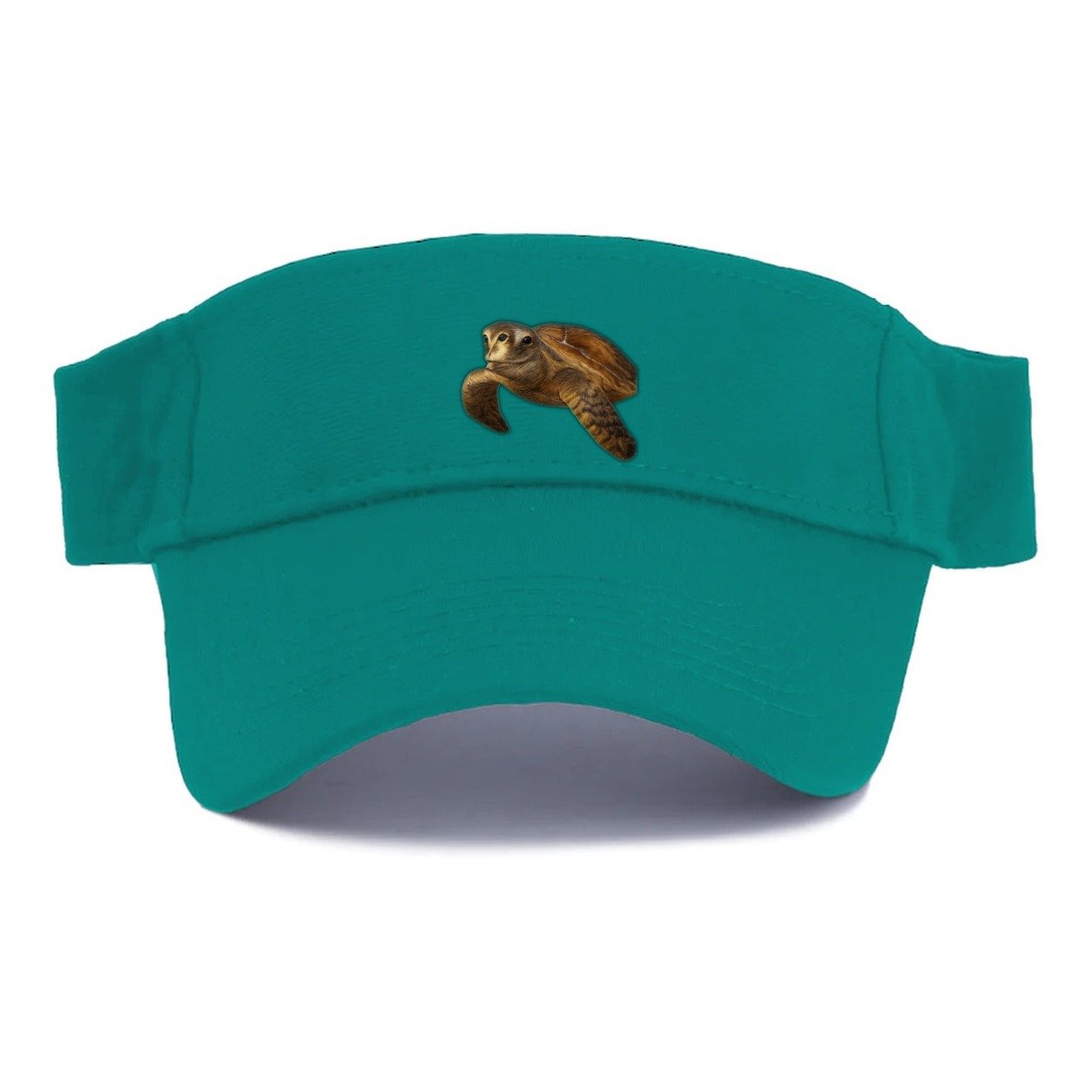 Sea Turtle Portrait Design Visor – Forest Mist