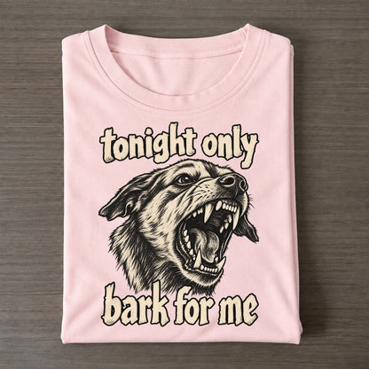 A Snarling Dog Head In Three Quarter View Jaws Wide On Bared Fangs Bark For Me Classic T-shirt – Pink