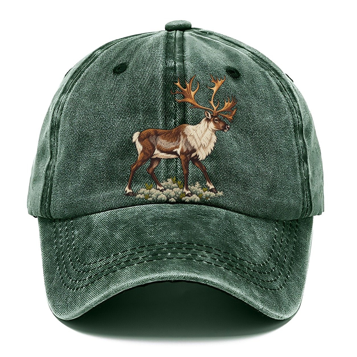 Woodland Caribou And Reindeer Lichen Canada Cultural Icons Classic Cap – Forest Mist
