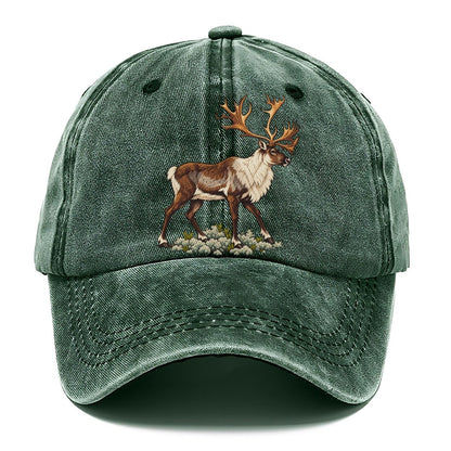 Woodland Caribou And Reindeer Lichen Canada Cultural Icons Classic Cap – Forest Mist
