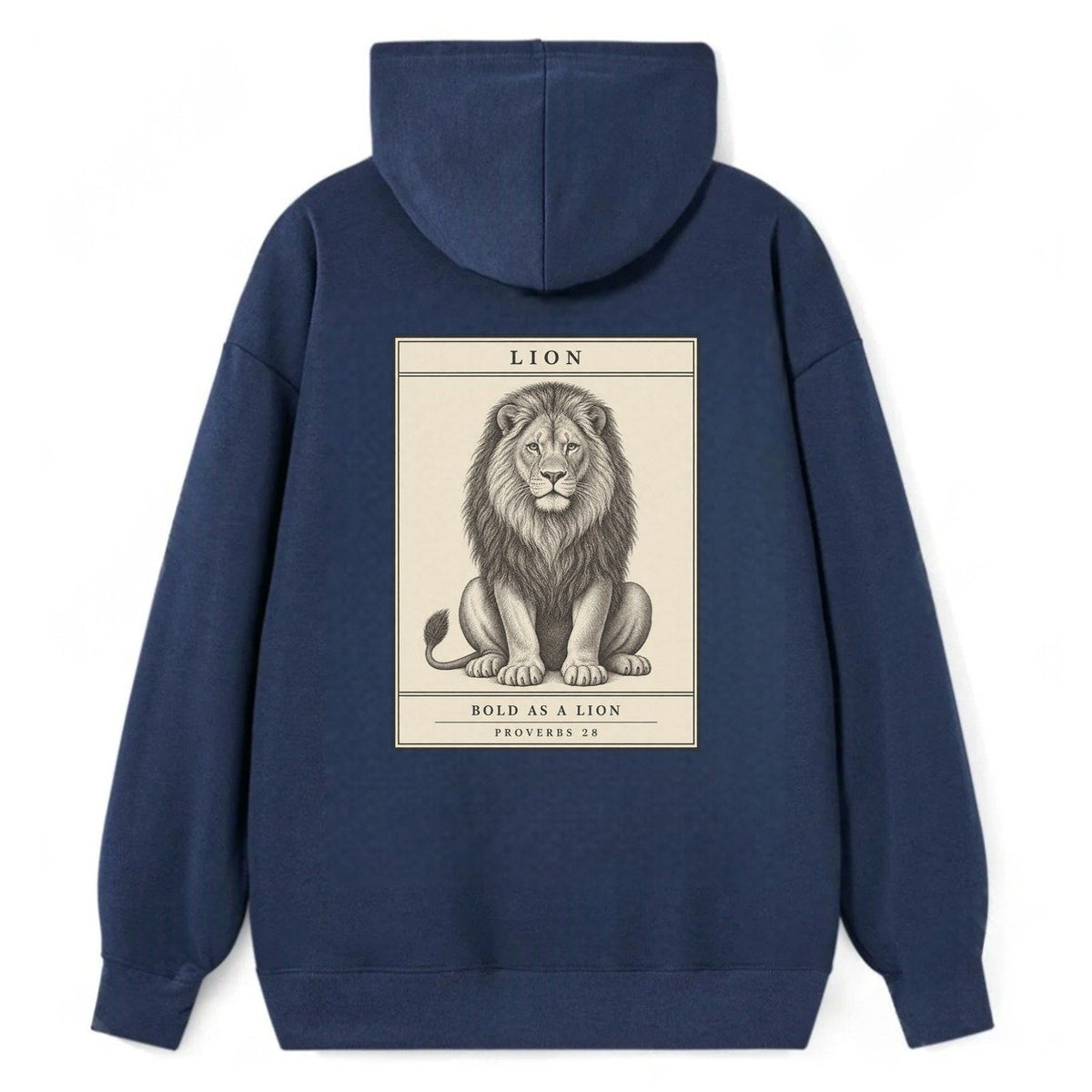 Lion Specimen Plate Creature Canticle Classic Pullover Hoodie – Navy