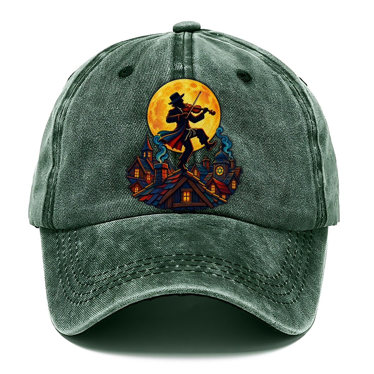 Shtetl Fiddler Roof Judaism Heritage Classic Cap – Forest Mist