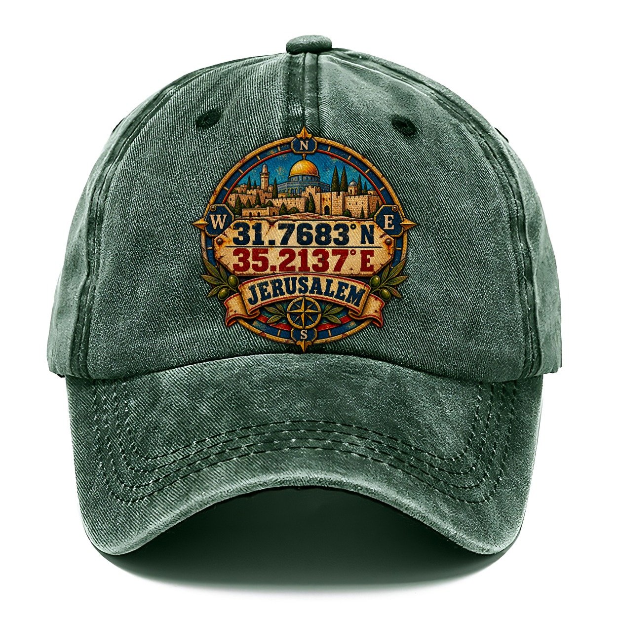 Jerusalem Coordinates Jerusalem Classic Cap – Forest Mist