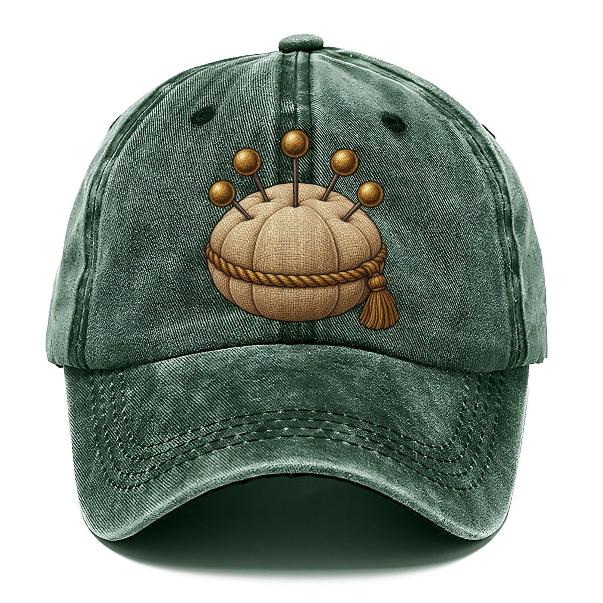 Pincushion And Pins Needlework Classic Cap – Forest Mist