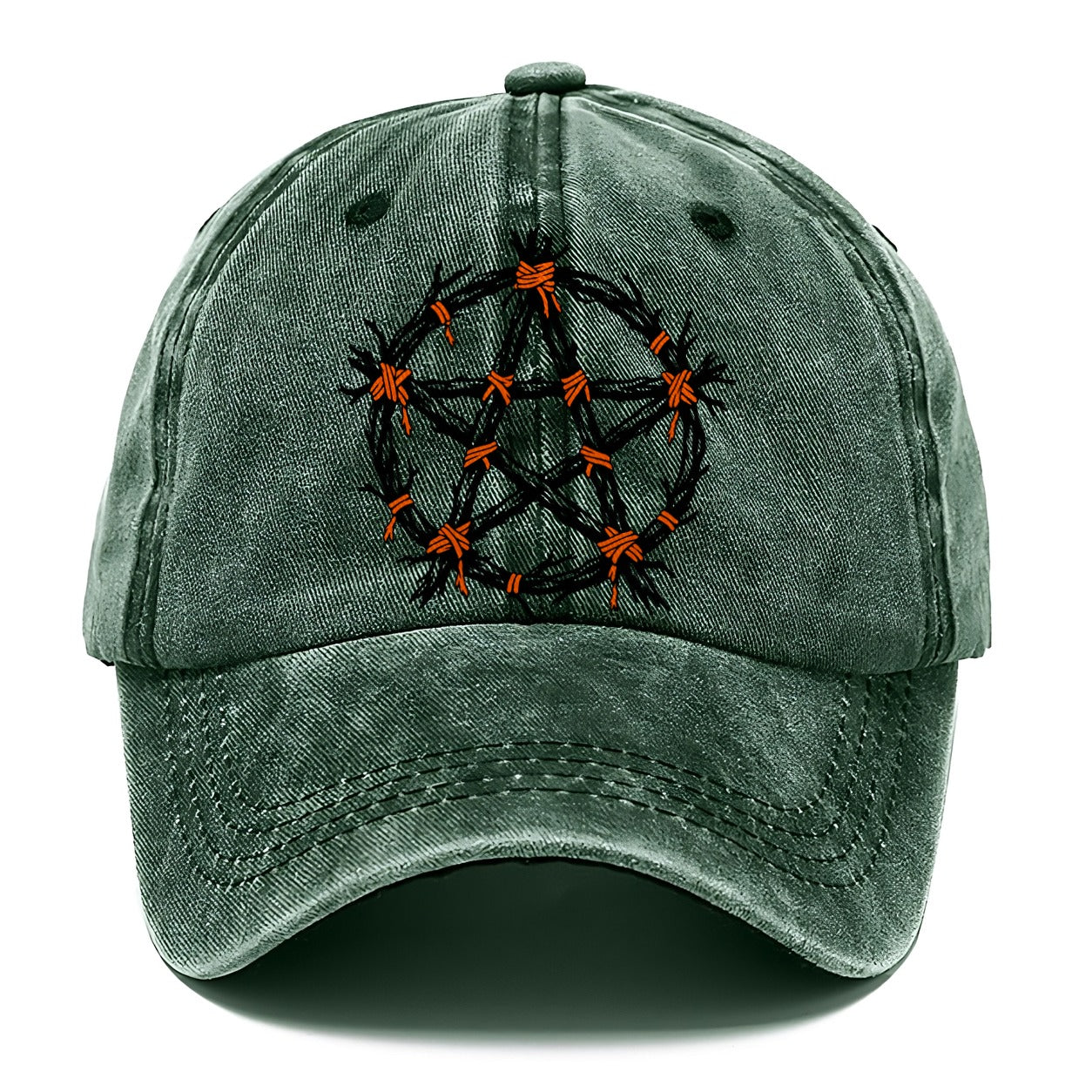 Twig Bound Pentacle Witch Magic Classic Cap – Forest Mist